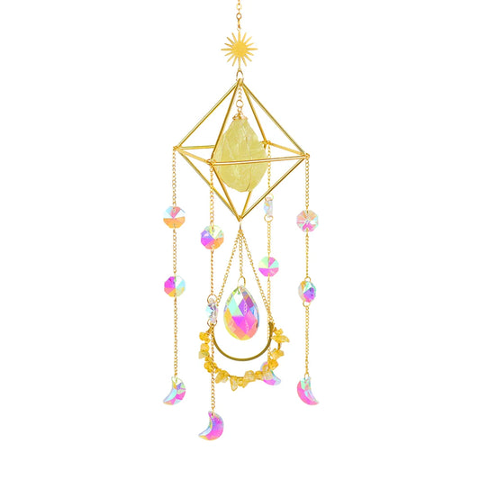 K9 Crystal Light Catchers Wind Chime Sunlight Trapping Windchimes Jewelry