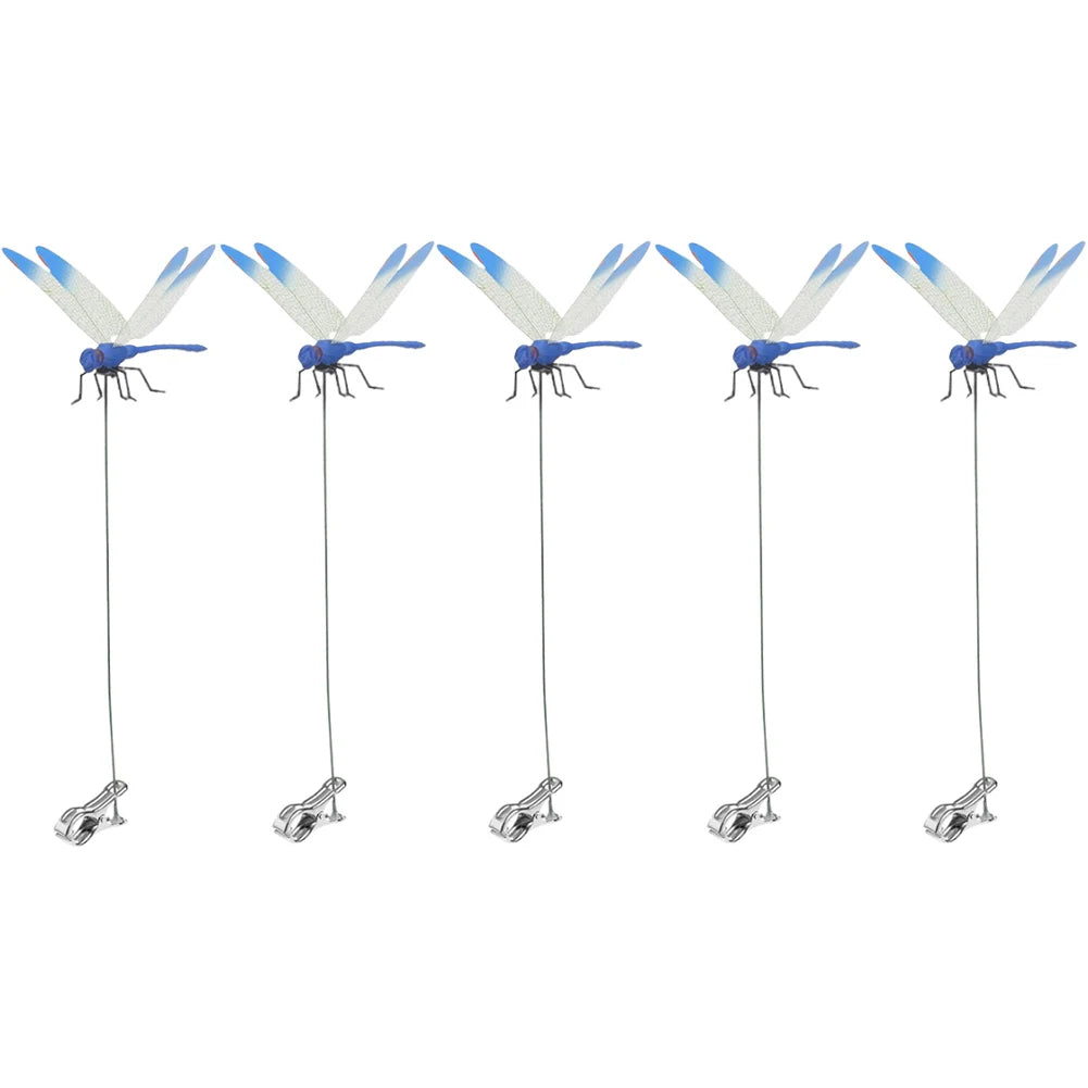 31CM Simulation Dragonfly Clip Bug Deterrent Realistic Dragonfly Hat Clip Bug Repellent Dragonfly Home Garden Decoration Supply