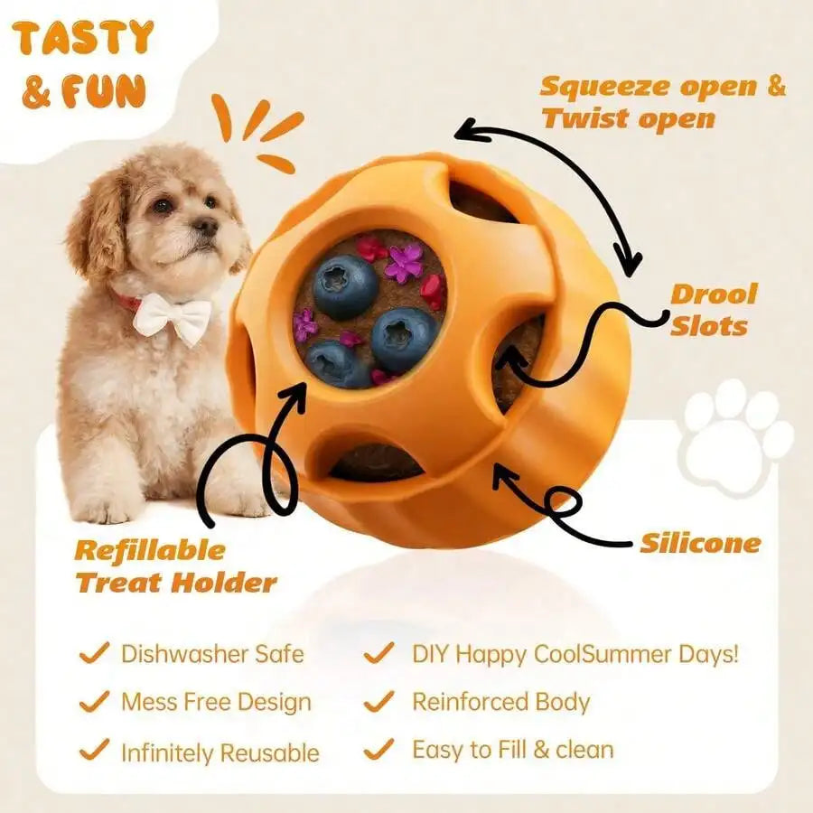 Interactive Dog Toys For Boredom - Dog Treat Molds Silicone Healthy Treats For Dogs Pupsicle Enrichment Toy For Frozen In Summer - For Large Small Medium Pups