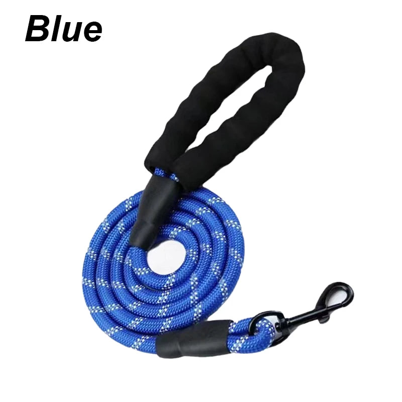 Pet Foam Handle Reflective Leash Nylon Traction Rope Non-Slip Pet Adjustable Leash for Large, Medium, and Small Dogs Outdoor Pet Supplies dog collar cat collar decorative dog collar harness