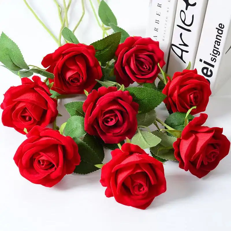NONECN Artificial Roses Flower Branches For Wedding And Home Decor
