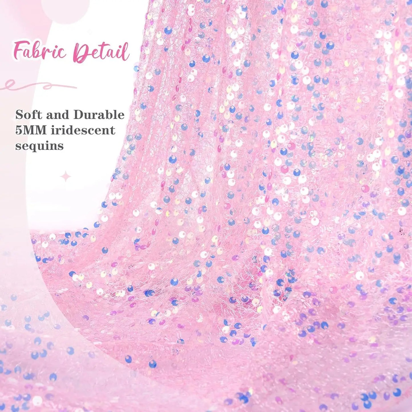 Glitter Iridescent Sequin Table Runner,Soft Wedding Dining Table Decoration For Bridal Baby Shower Girl Birthday Wedding Party