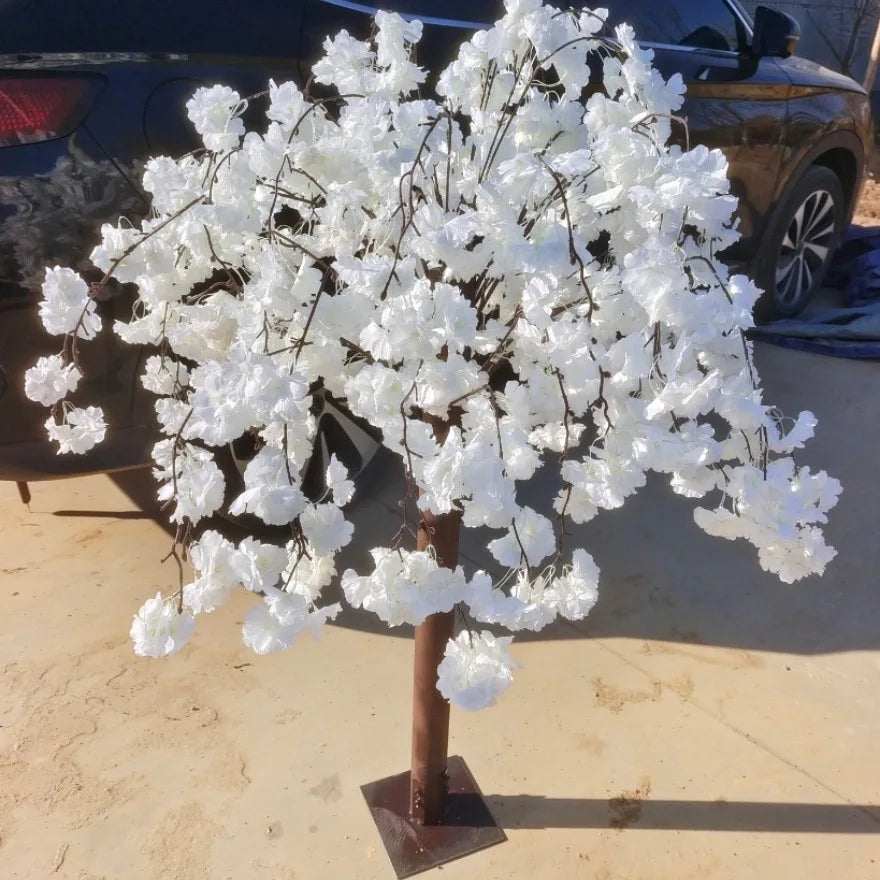 Simulation cherry blossom tree floor cherry blossom tree hotel wedding home outdoor garden decoration art ornaments