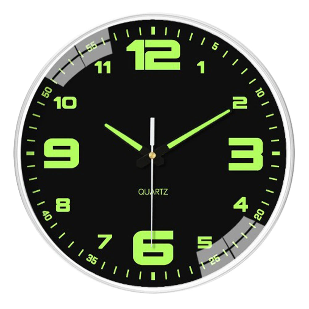 8-inch Night Light Wall Clock Battery Operated Glow in The Dark Clocks Silent Light Up Wall Clocks for Living Room Bedroom Decor