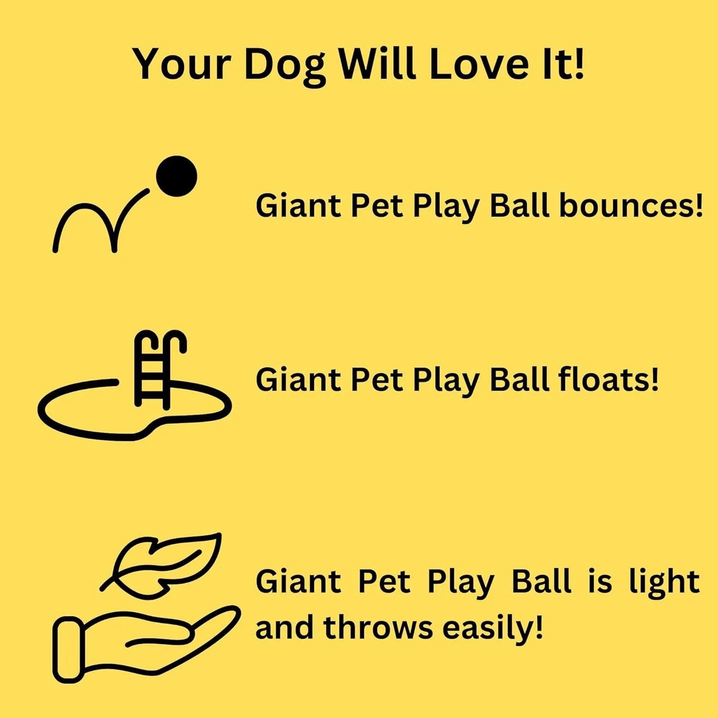 Iron Paws Giant Pet Play Ball Herding Ball for Dogs, 24" Includes Durable Cover and Inflation Pump, Herding Ball, Large, Blue