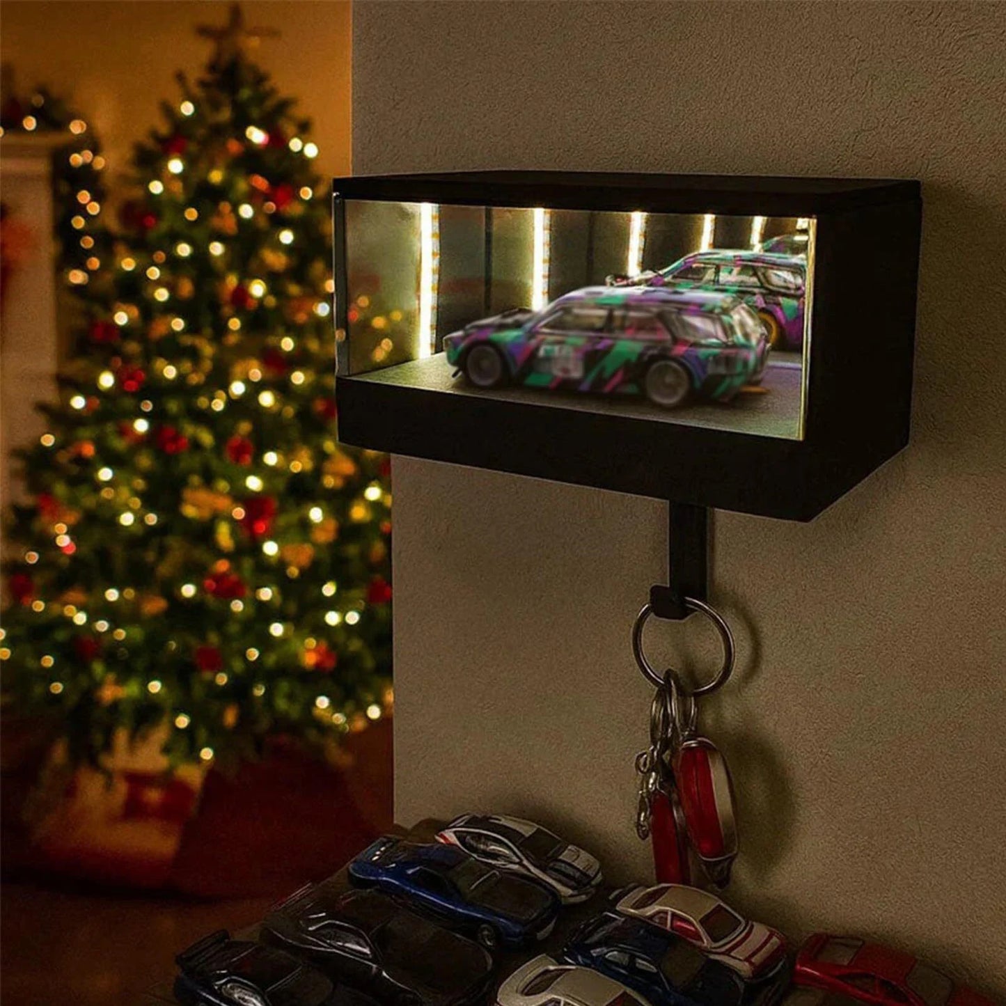 Wall Mount Garage Keychain Car Key Storage Rack Funny Infinity Car Key Organizer Car Key Hanger for Cars Enthusiasts