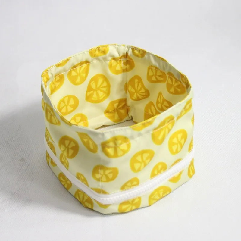 Cartoon Print Pet Cooling Neck Wrap Reusable Gel Core Breathable Cotton Zippered Detachable Summer Outdoor Heatstroke Prevention Small Dog Owners pet collars