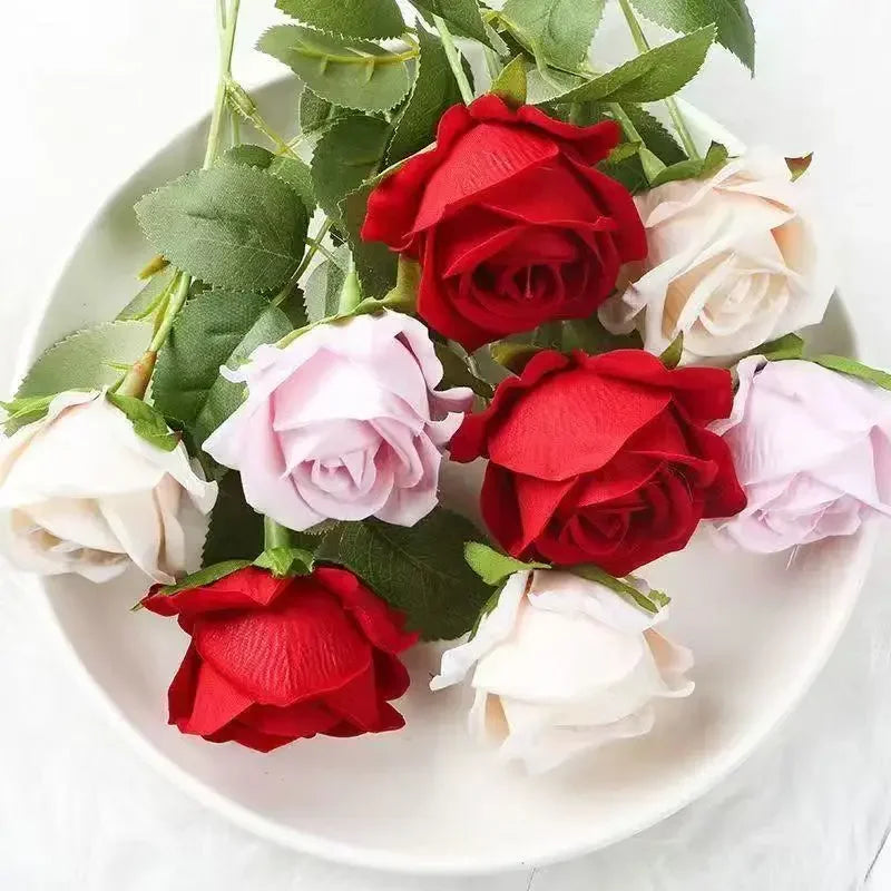 NONECN Artificial Roses Flower Branches For Wedding And Home Decor