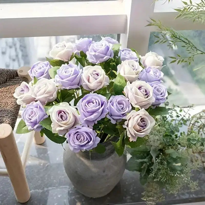 NONECN Artificial Roses Flower Branches For Wedding And Home Decor