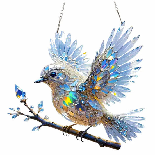 2D Acrylic Flat Bird Home Decoration Pendant Window Hanging Decor Hanging Ornament for Home Window Indoor Decor