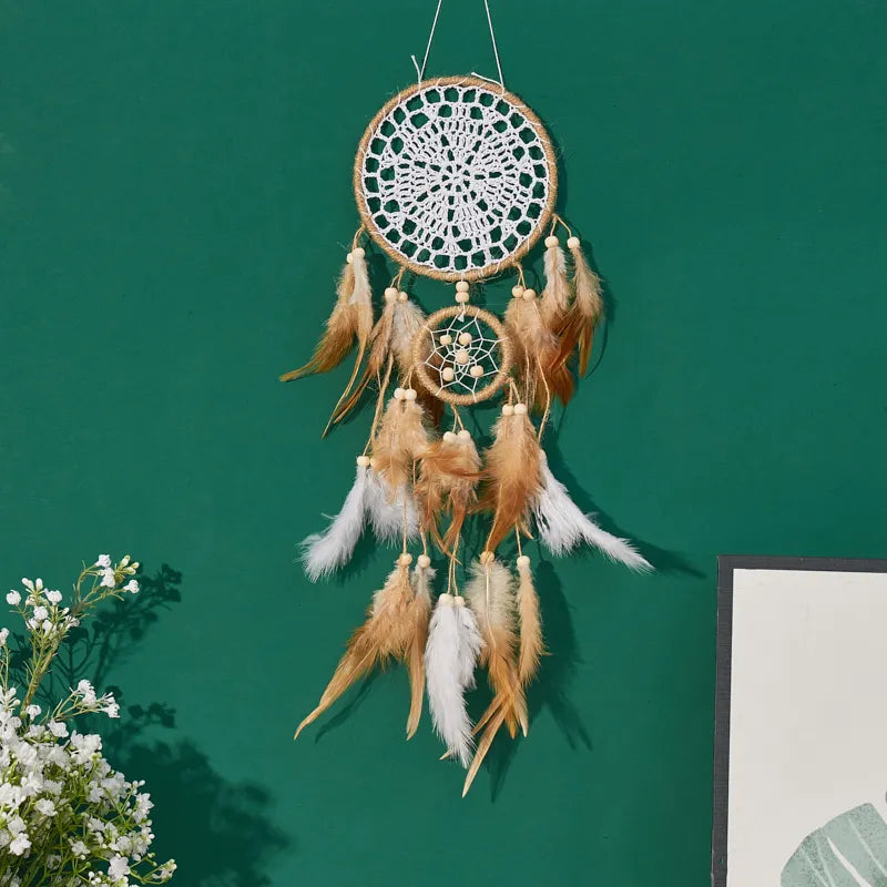 Dream Catcher Set Moon Sun Bohemian Wall Decor Handcrafted