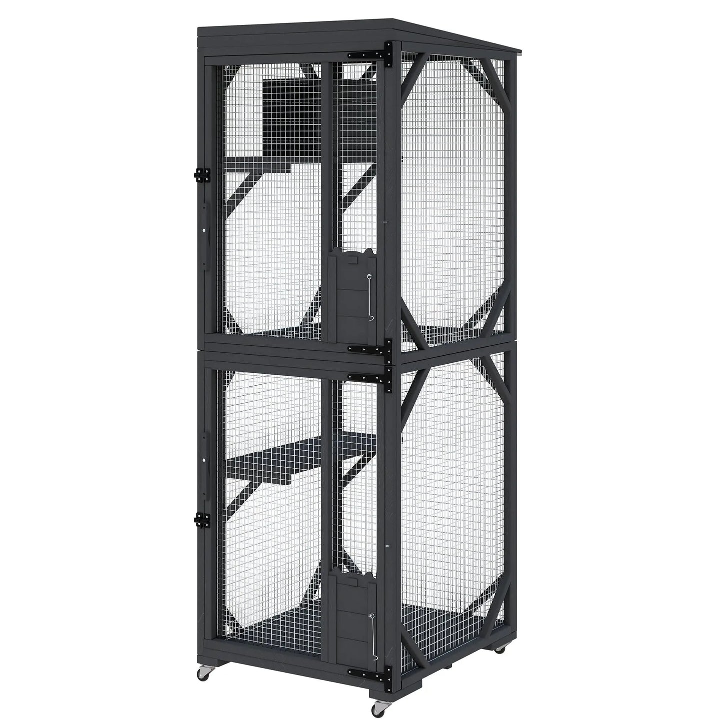 HiMISSCatio Outdoor Catio Enclosure With Lockable Wheels