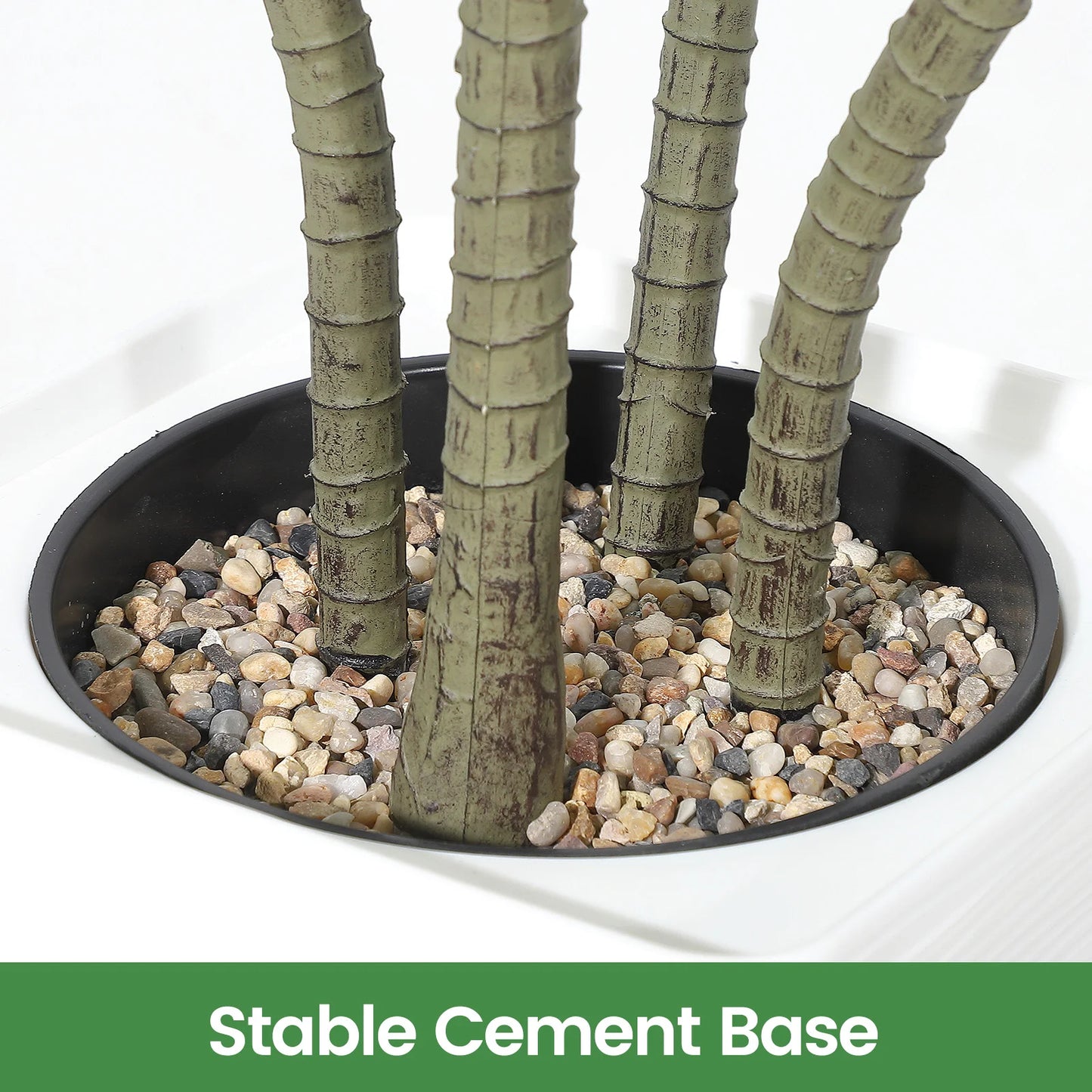 Artificial Fiddle Leaf Tree,Faux Plant Fake Ficus Lyrata Silk Trees with White Planter,Artificial Fig Trees Floor Plants