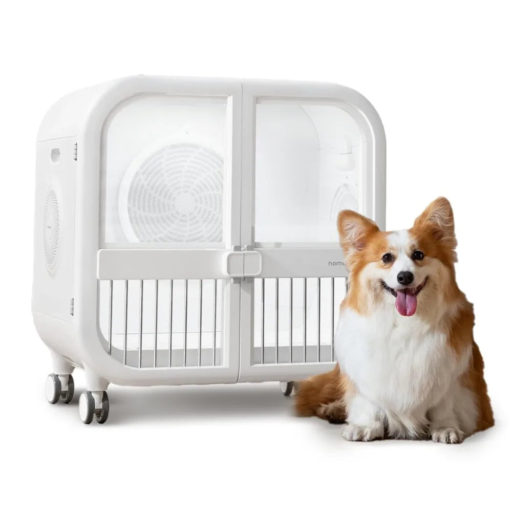Drybo Ultra Pet Dryer Box - Ultra Quiet, Smart Temperature Control, 360° Efficient, 4 Locking Swivel Casters for, Customized