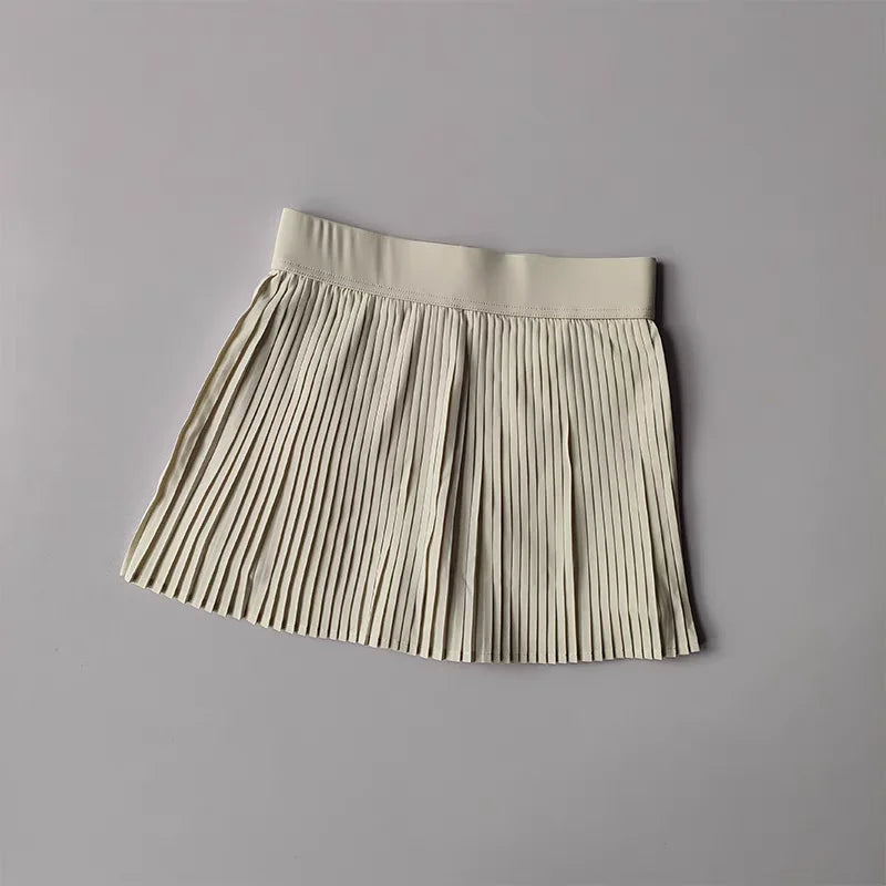Sports Skirt Golf Breathable Built-in Short Liner High Waist 2-in-1 Culottes Summer Women