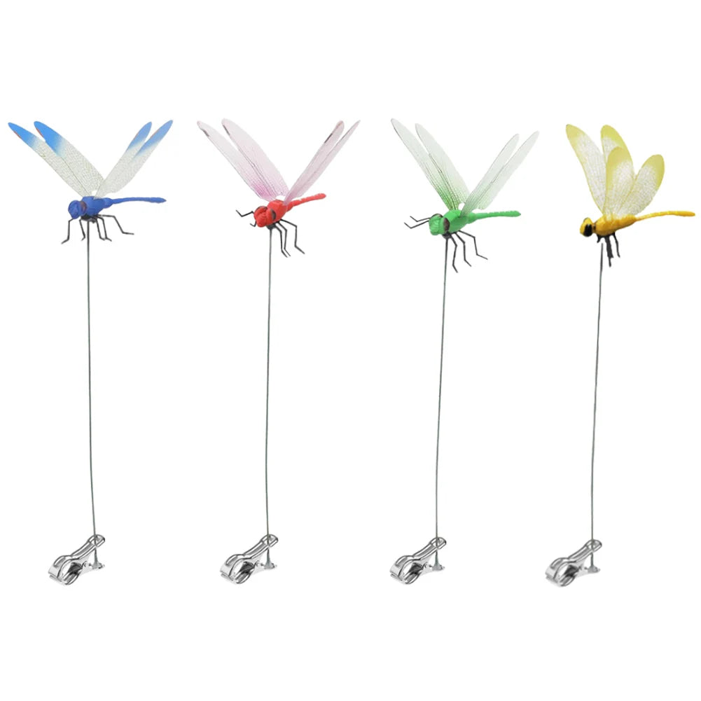 31CM Simulation Dragonfly Clip Bug Deterrent Realistic Dragonfly Hat Clip Bug Repellent Dragonfly Home Garden Decoration Supply