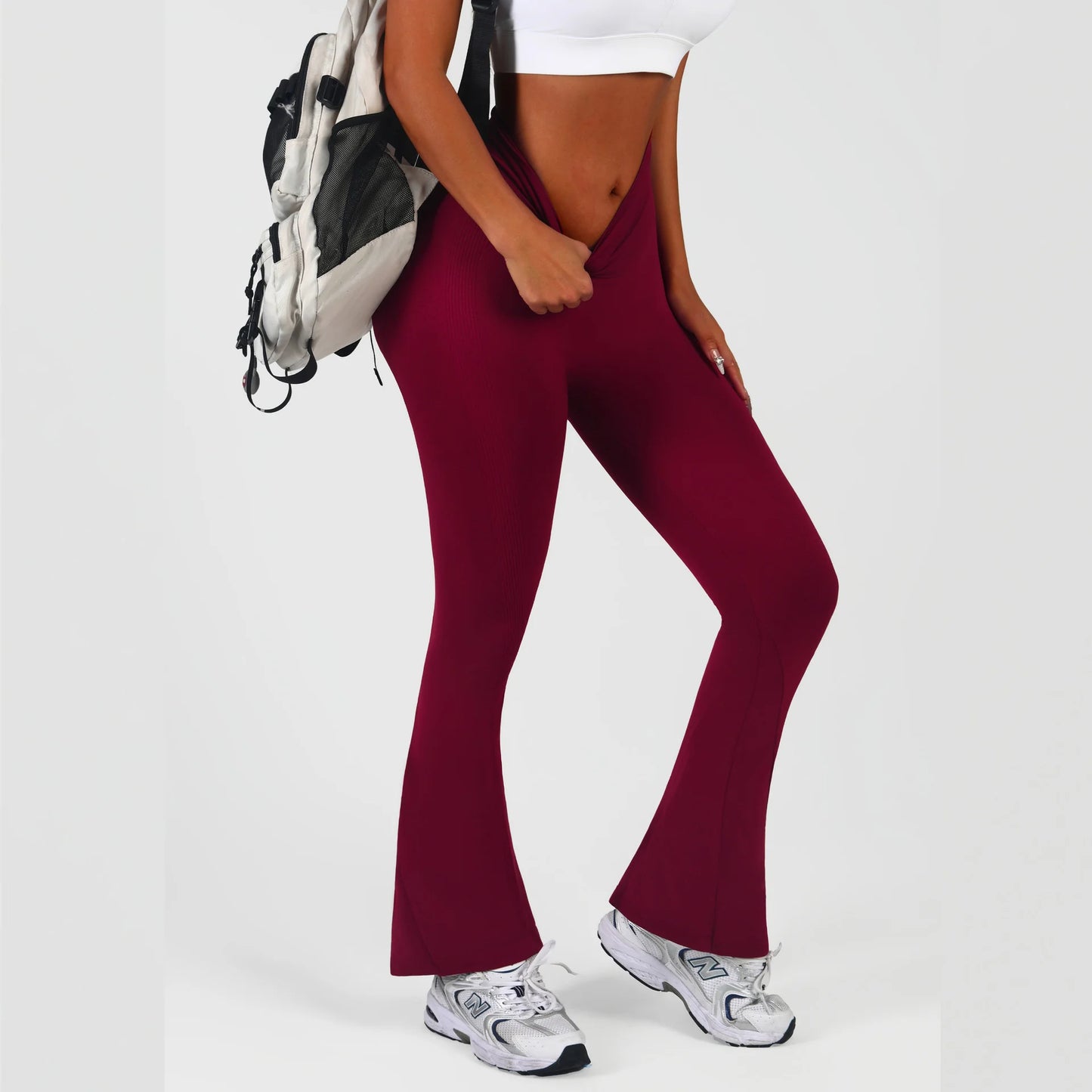 Womens Flared Yoga Pants, High Waisted Flare Leggings Bottom Bootcut Yoga Pants