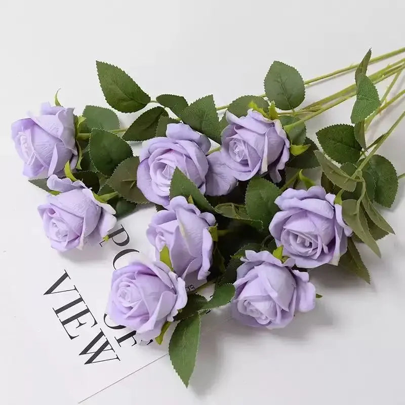 NONECN Artificial Roses Flower Branches For Wedding And Home Decor
