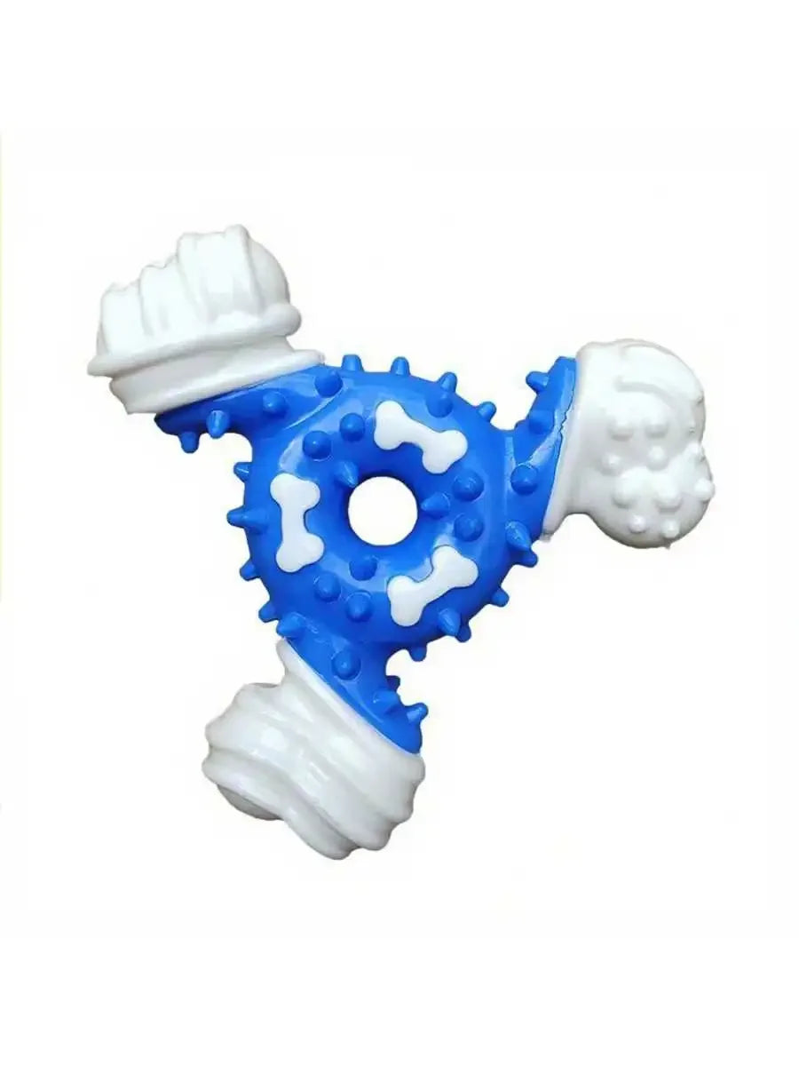 Durable Dog Chew Toy For Teeth Cleaning - Nylon Interactive Puzzle Design, Suitable For Aggressive Chewers