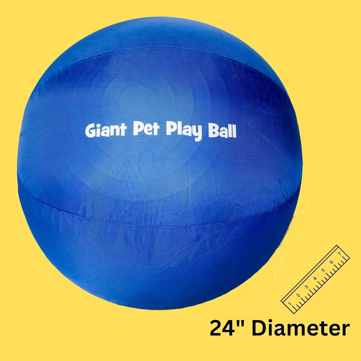 Iron Paws Giant Pet Play Ball Herding Ball for Dogs, 24" Includes Durable Cover and Inflation Pump, Herding Ball, Large, Blue