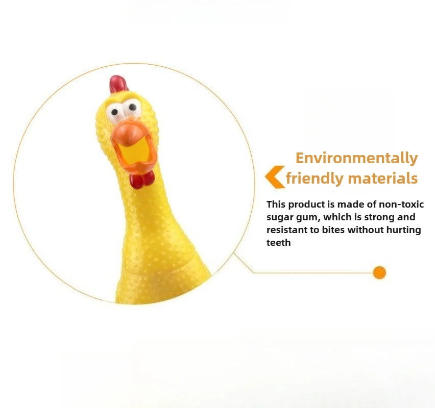 DKSTINYE Squeaky Chicken Dog Toy With Chew Squeaker