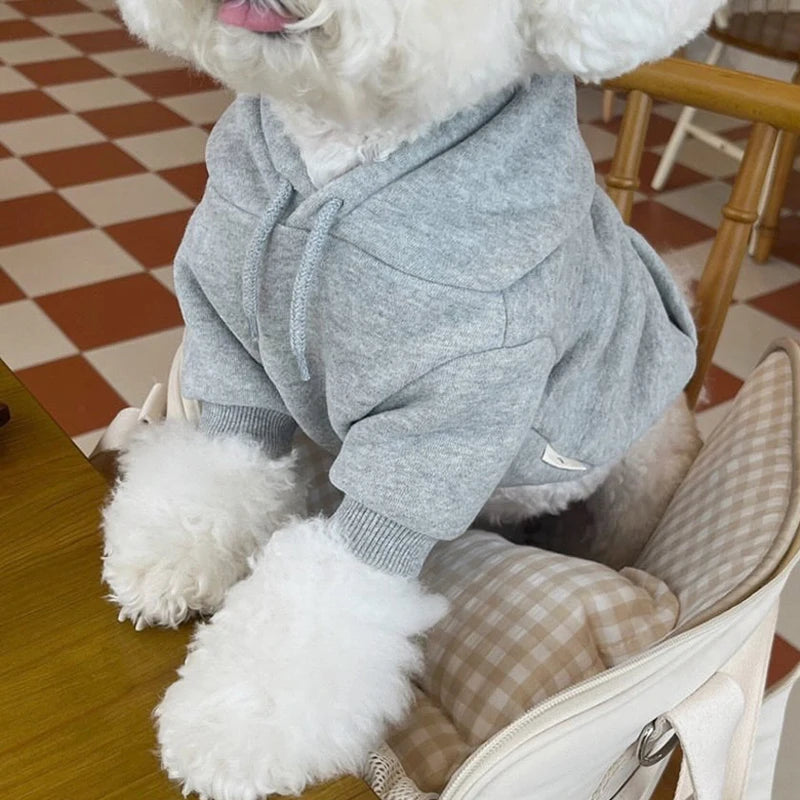 Soft Fleece Dog Hoodie for Pets Cozy Winter Clothes
