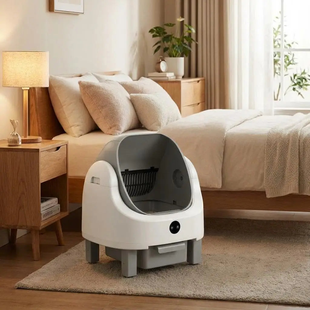 HiMISS Automatic Self Cleaning Open Litter Box With App Control