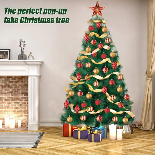 4/5/6/7/8FT Artificial Christmas Tree, Imitation Pine Needle Christmas Tree, Simulated Pine Needle Xmas Tree, Winter Party Decor