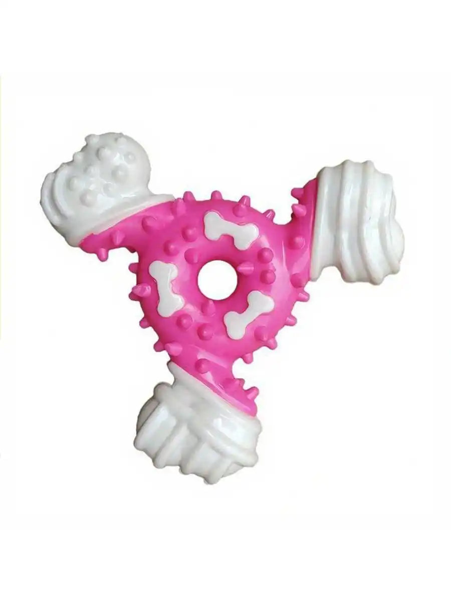 Durable Dog Chew Toy For Teeth Cleaning - Nylon Interactive Puzzle Design, Suitable For Aggressive Chewers