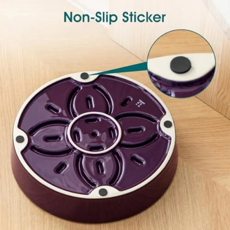 Ceramic Slow Feeder Dog Bowls Puzzle Dog Food Bowls with Floral Maze Anti -Slip Pet Food Dish for Large Breed 3 Cups