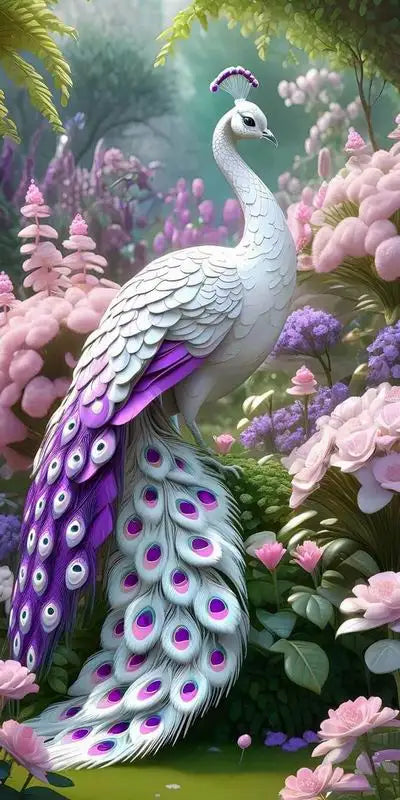 Colorful Peacocks Large Size Diy Diamond Painting Kits New Animal Big Birds Full Drill Mosaic Embroidery Pictures 100x200cm