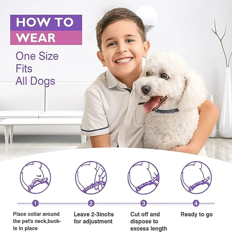 Calming Pheromone Collar Adjustable Anti Anxiety Puppy Kitten Dog Cat Safe Soft Fabric Daily Use