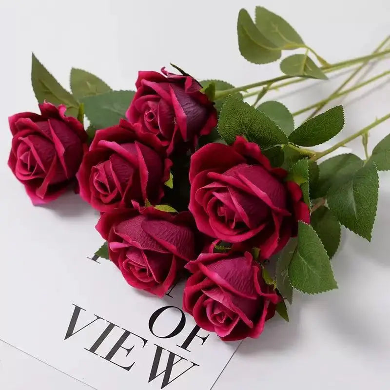 NONECN Artificial Roses Flower Branches For Wedding And Home Decor