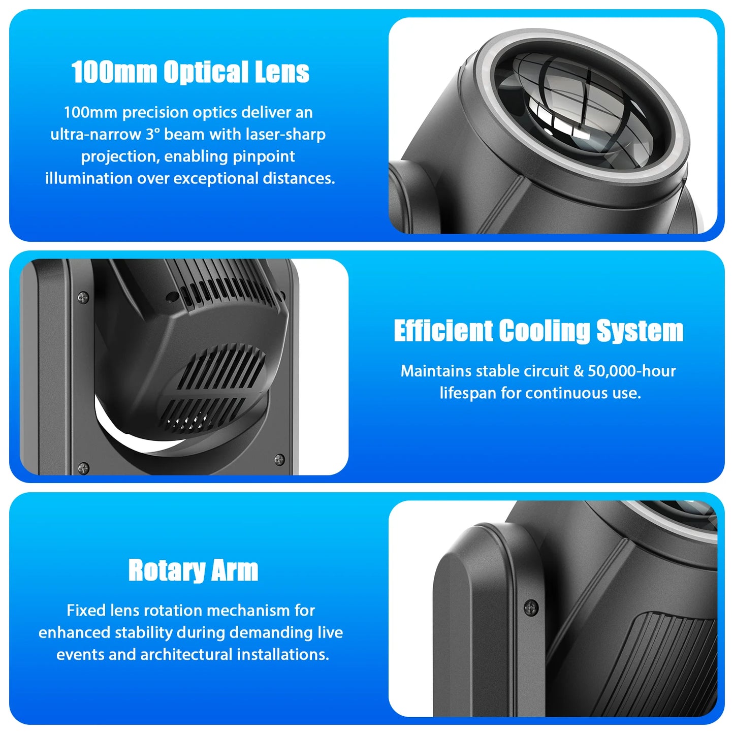 U'King 4Pcs 150W White LED Moving Head Light With RGB Strip 8Color&Gobo Wheel 18Prism DJ Light DMX512 For Wedding Party KTV Bar
