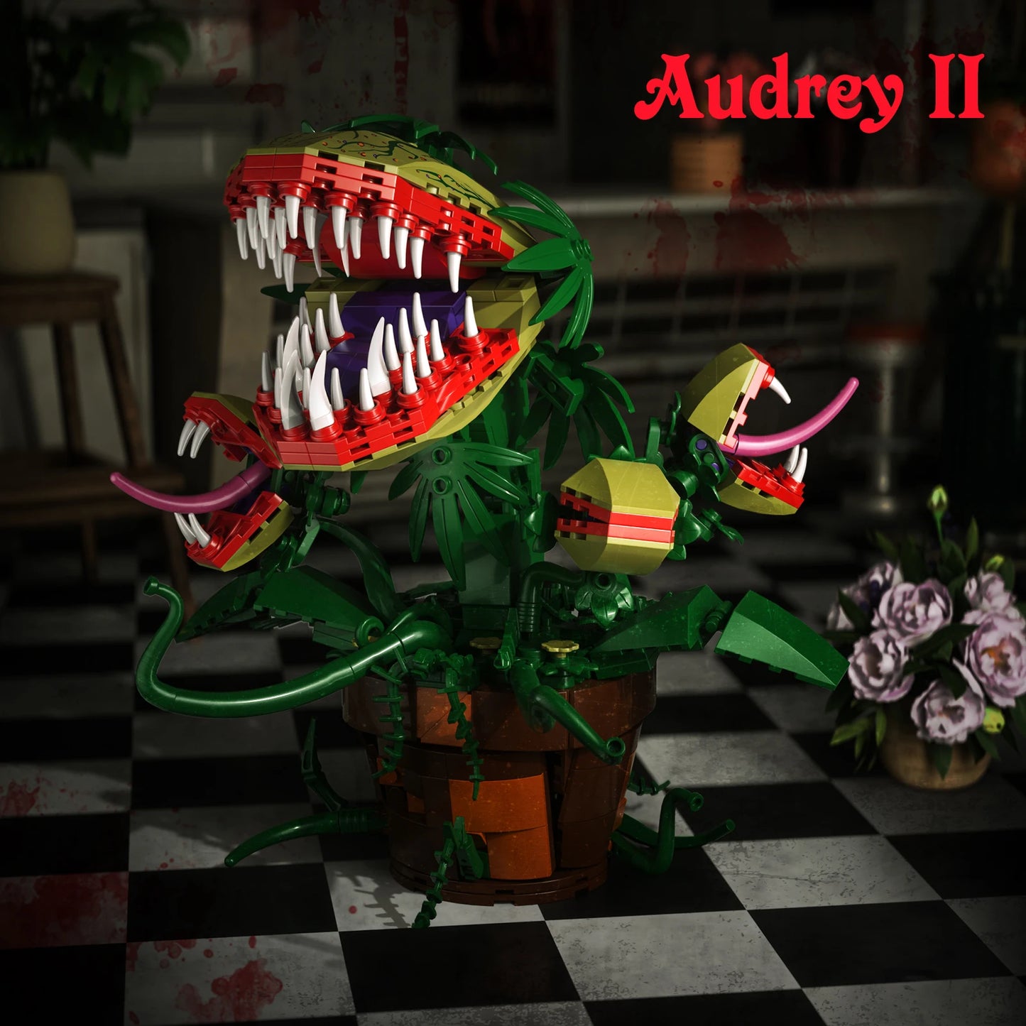 Piranha Plant Audrey II 2 Building Blocks Set Home Decor Horrors Flower Shop Decoration Gift Gifts for Fans