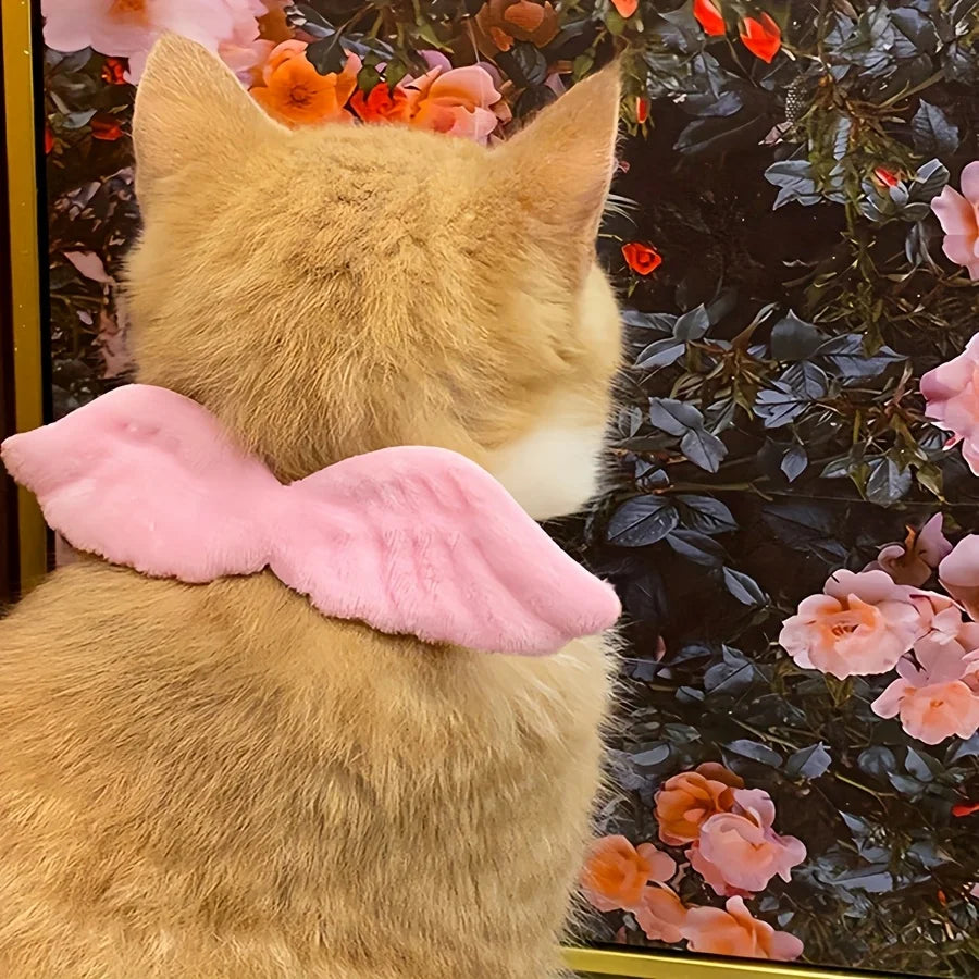 1pc Pet Costume,Featuring Wings And Accessories,Dog Collar with a Bow Tie,Pet Clothing Suitable for Holiday Dressing Pet collar