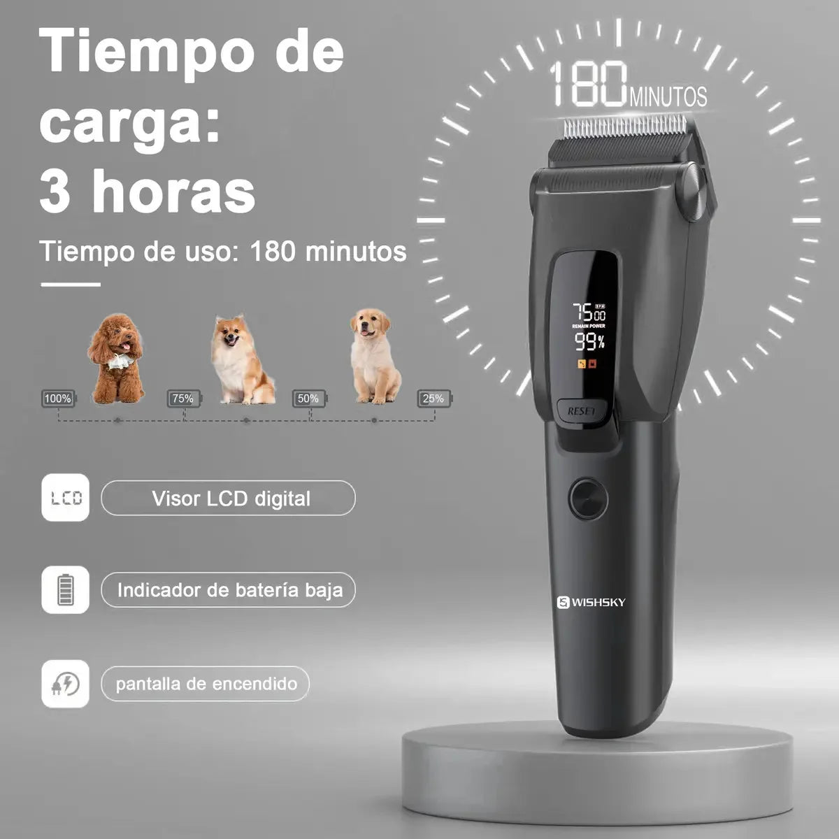 Pet Dog Cat Grooming Clippers Professional Hair Trimmer for Dogs And Cats Skin Friendly Lightweight Grooming Tools