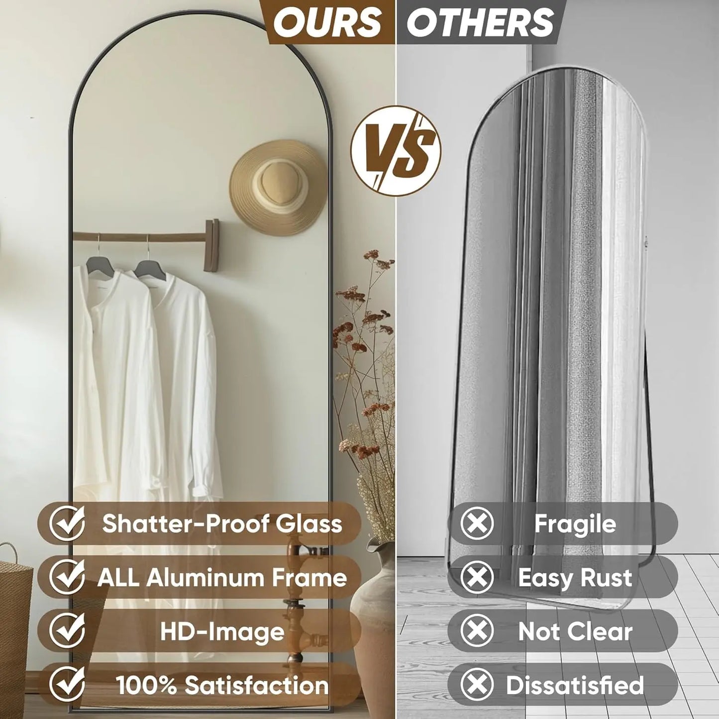 Antok Full Length Mirror With Stand For Bedroom
