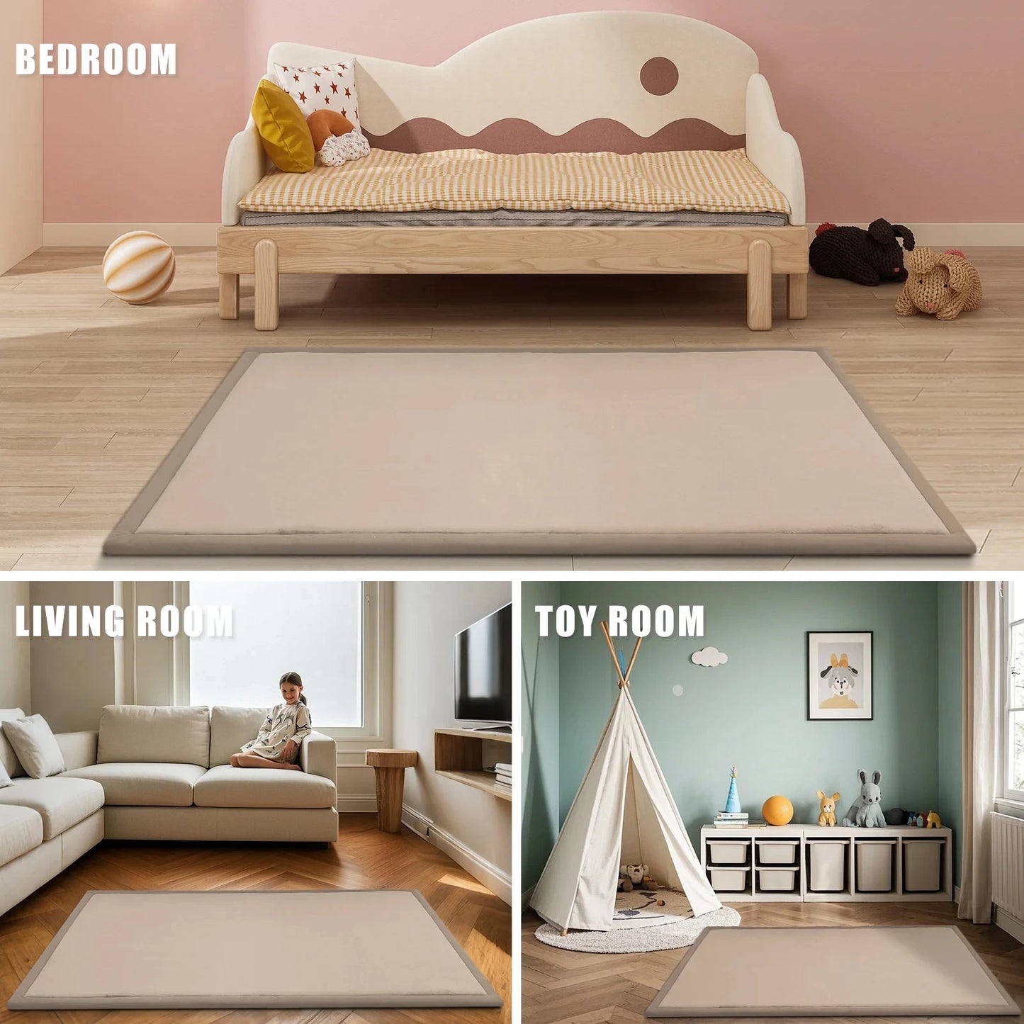 PaPaMat Baby Play Mat Tatami Style Non Slip Carpet For Living Room