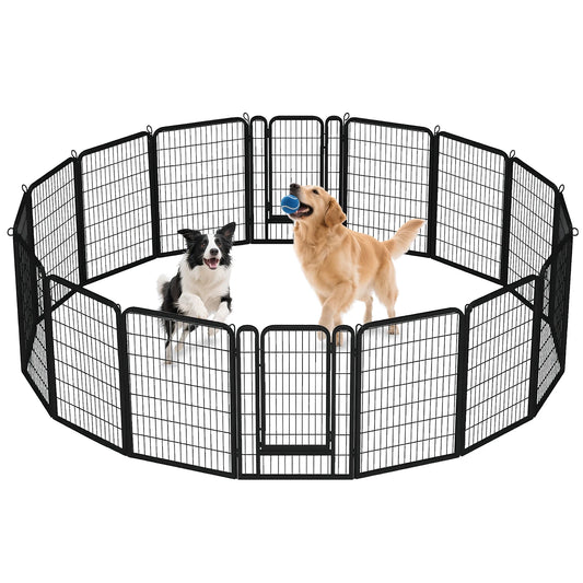 Dog Playpen Door Foldable Metal Fence For Outdoor Use