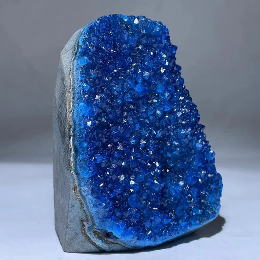 300-400g Blue Geode Quartz Crystal Mineral Specimen Home Decor Aesthetic Room Decor Stones Crystals and Stones Healing