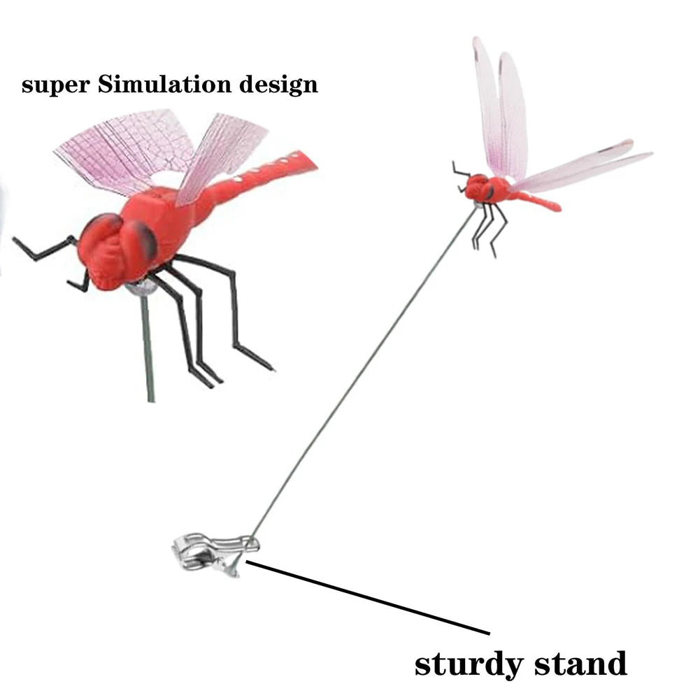31CM Simulation Dragonfly Clip Bug Deterrent Realistic Dragonfly Hat Clip Bug Repellent Dragonfly Home Garden Decoration Supply