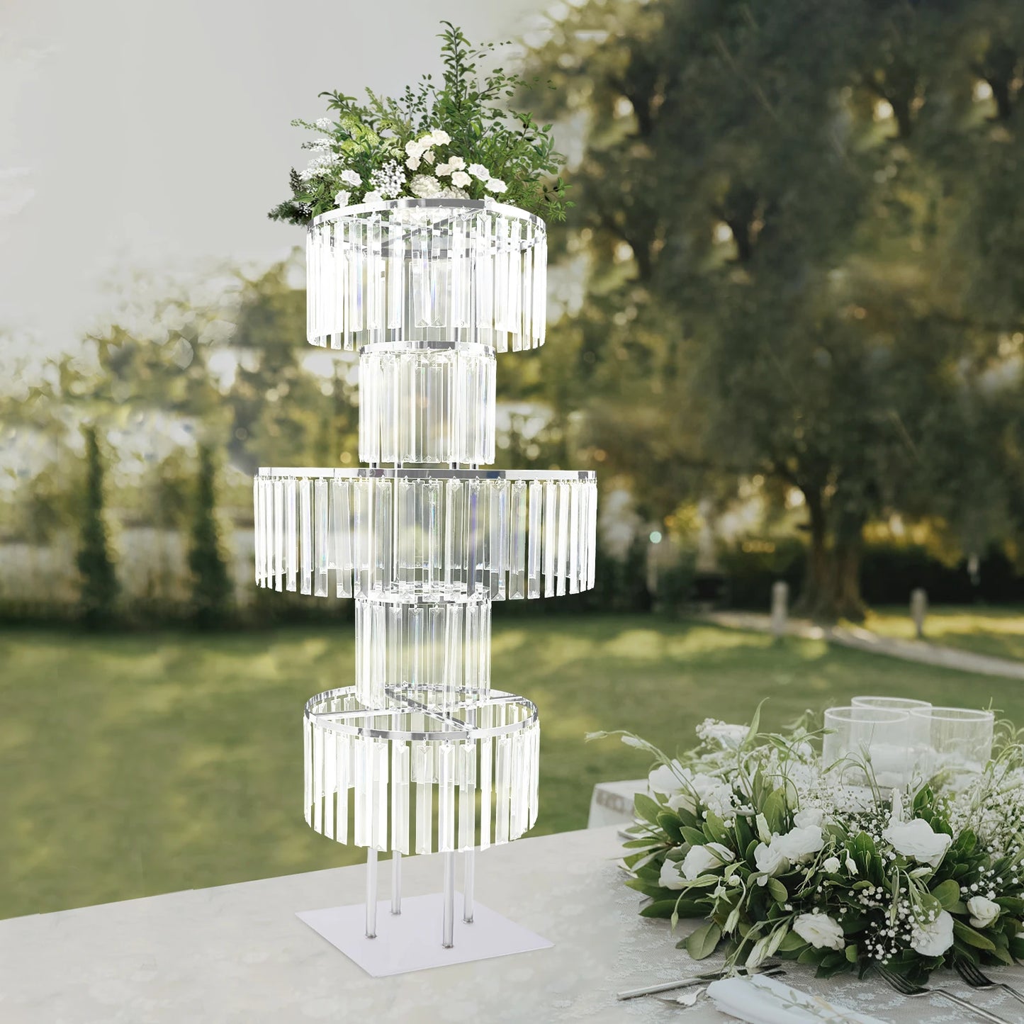 5-Tier Wedding Centerpiece Stand Acrylic Flower Display