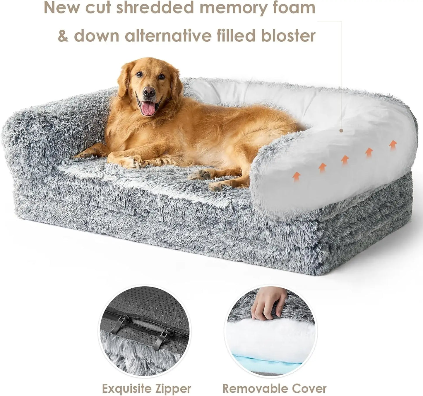 Foldable Human Dog Bed With Orthopedic Memory Foam Waterproof Cover