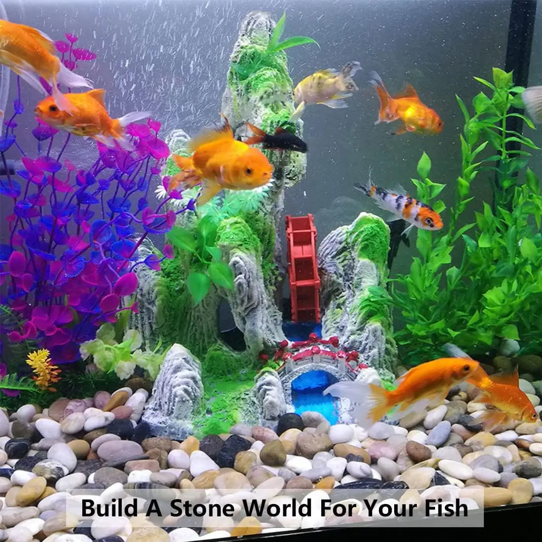 5lbs White River Rocks, 1-2 Inch Natural Pebbles for Indoor Plants, High Polished Decorative Stones Vase Filler Fish Tank Aquari