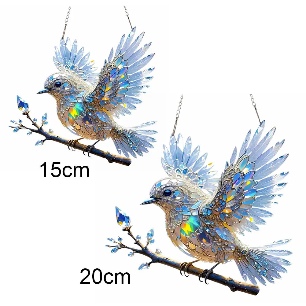 2D Acrylic Flat Bird Home Decoration Pendant Window Hanging Decor Hanging Ornament for Home Window Indoor Decor